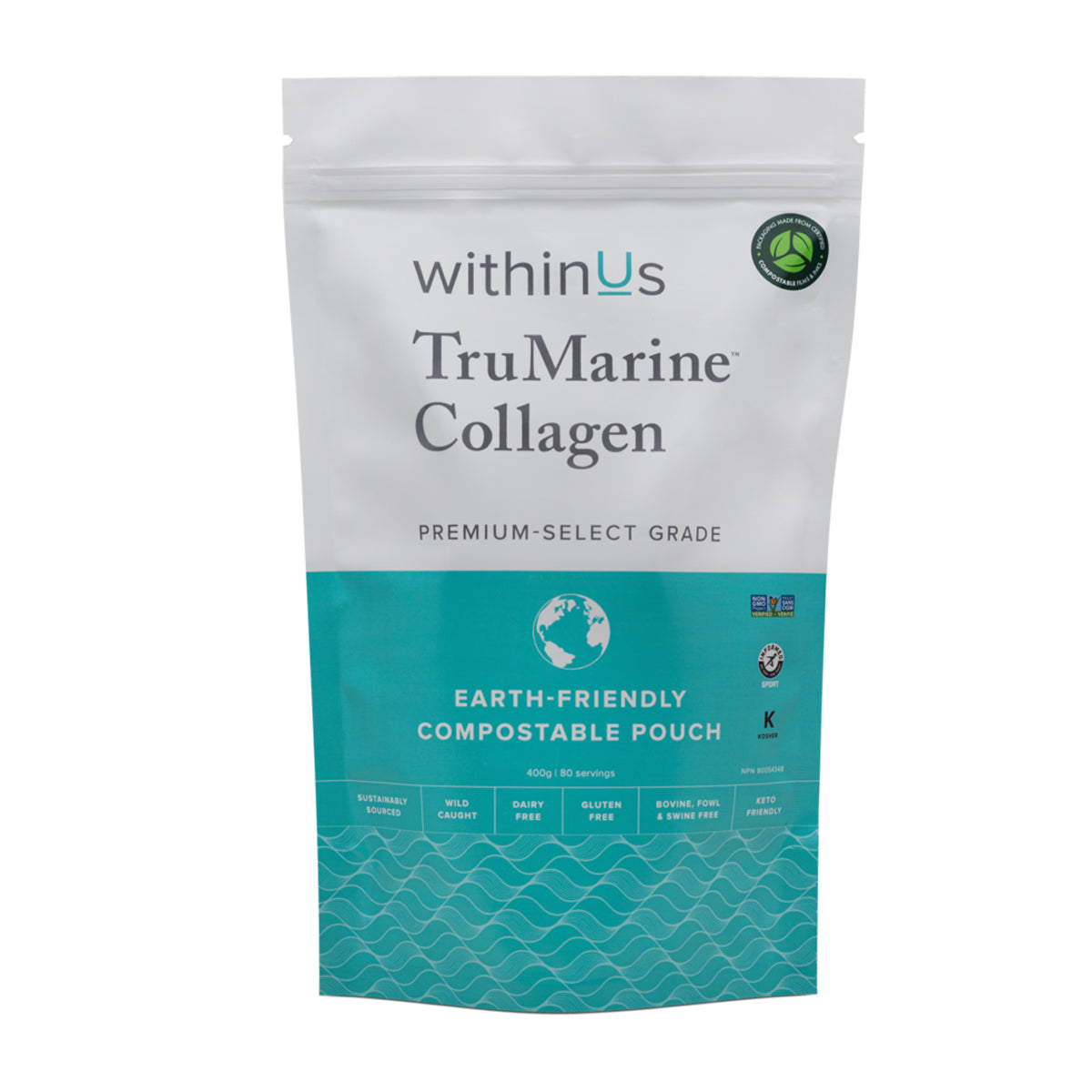 400g TruMarine® Collagen Compastable Pouch - 80 servings